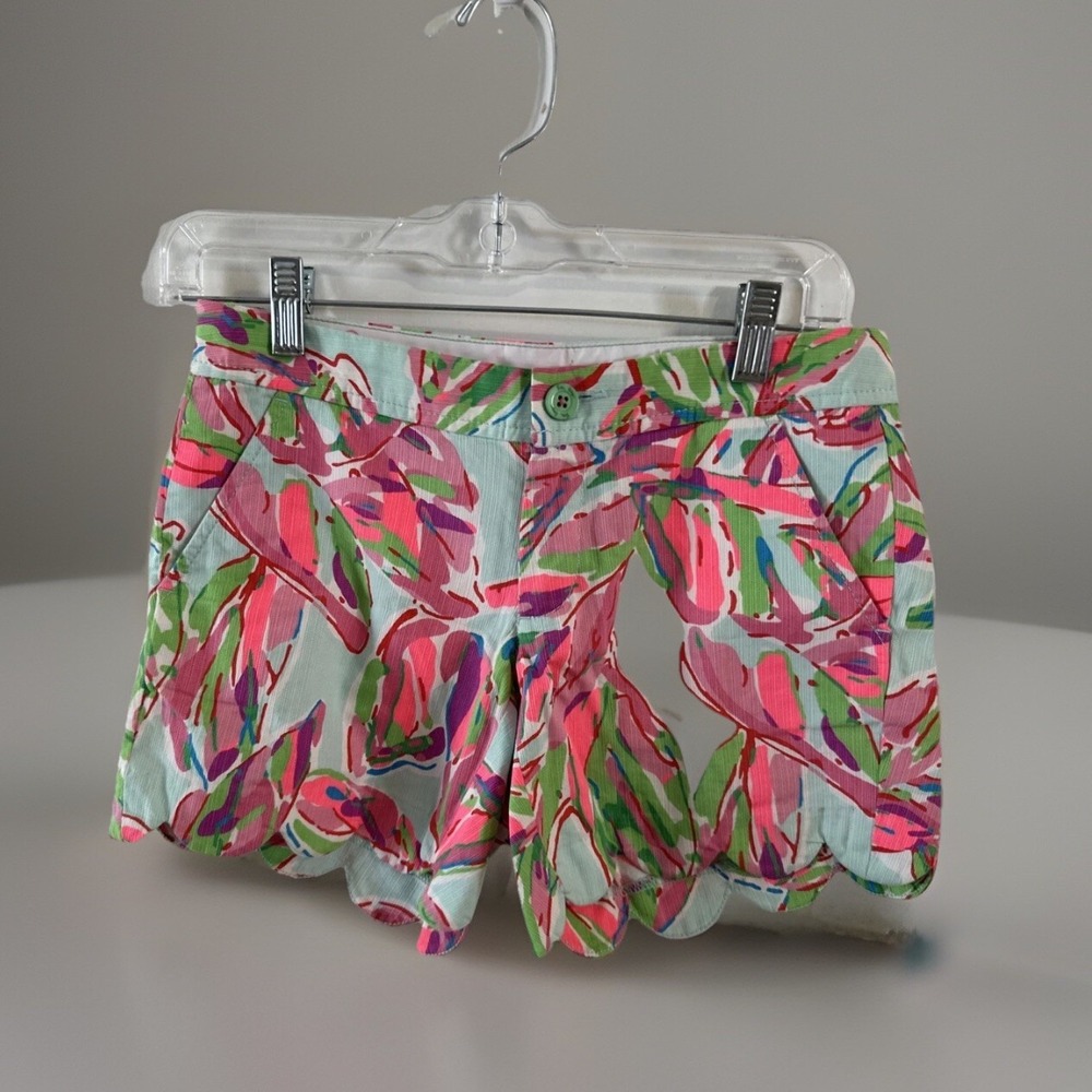 Lilly‎ Pulitzer Buttercup Short 000 Floral Beachy Vacation Y2K